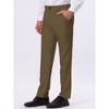 Lars Amadeus Men's Flat Front Straight Fit Solid Color Wedding Prom Dress Pants - image 2 of 4