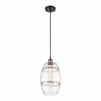 Vaz - 1 Light Cord Hung Mini Pendant In Industrial Style-9.88 Inches Tall and 8 Inches Wide