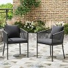 VisioGear Patio Accent Table Sets, 5 Pieces Outdoor Dining Set with Cushions, Patio Chair with Round Table for Lawn, Gray, 22.05"*24.41"*30.71" - 4 of 4