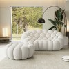 WJShome Single Bubble Chair with Ottoman,Oversized Memory Foam Bubble Lazy Floor Sofa, Modern Upholstered Bean Bag Sofas - 2 of 4