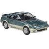 1985 Toyota MR2 MK1 Green Metallic and Gold with Sunroof 1/64 Diecast Model Car by Paragon - 4 of 4