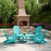 WestinTrends Malibu 5-Piece HDPE Folding Adirondack Chair Outdoor Patio Conversation Set - 2 of 4