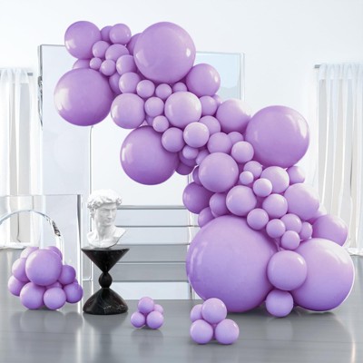 PartyWoo Balloons Pastel Purple Light Lavender Lilac 36 18 12 10 5 Inch 127 pcs