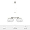 Hunter Fans 29.75" Saddle Creek Ceiling Light Brushed Nickel Finish, 6 Bulb Chandelier for Indoor Spaces - 4 of 4