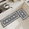 DOMETOUR Boho Kitchen Rugs Set 2 Piece Washable Throw Rugs with Rubber Backing Non Slip Floor Mats for Kitchen, Laundry Room, Entryway - 2 of 4
