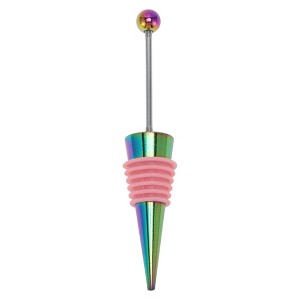 Unique Bargains Bottle Stoppers Silicone Ring Aluminum Alloy TPE 4.69"x0.79"x0.79" 1 Pc - 1 of 3