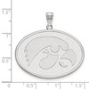 Black Bow Jewelry Sterling Silver Iowa Hawkeyes NCAA Extra Large Pendant - 2 of 3
