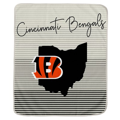 NFL Cincinnati Bengals Ultra Fleece State Stripe Blanket