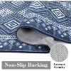 8x10 Gray/Blue Area Rug - Modern washable geometric carpet with non-slip backing for living spaces - 4 of 4