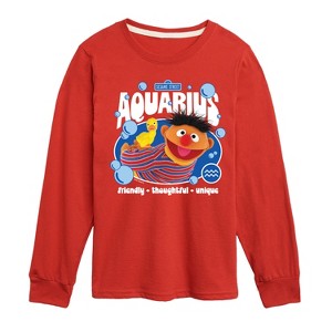 Boys' - Sesame Street - Ernie Aquarius -Toddler and Youth Long Sleeve T-Shirt Long Sleeve Graphic T-Shirt - 1 of 3