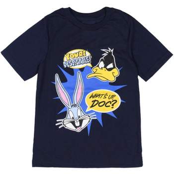 Looney Tunes Boys' Daffy Duck And Bugs Bunny Catchphrases Kids T-Shirt