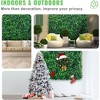 VEVOR 12 Piece 20 x 20 Inch 1.6 Inch Thick Artificial Boxwood Grass Wall Panels for Indoor and Outdoor Use, Covers 33 Square Feet, Green - 3 of 4