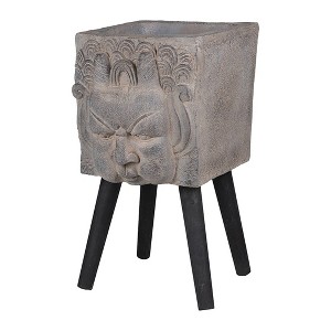 A&B Home Greek God Blowing Statue Outdoor Planter: Vintage Style, Fiberglass Stone, No Drainage Hole - 1 of 4