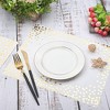 Aoibox 45 Gold Foil Paper Placemats, White & Gold Dots Disposable Table Mats for Birthday, Wedding, Baby Shower, Party Dining Decor - 4 of 4