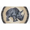 Earth Rugs Farmhouse Rhino Round Coaster – 7" Eco-Friendly Braided Jute Tableware - 2 of 3