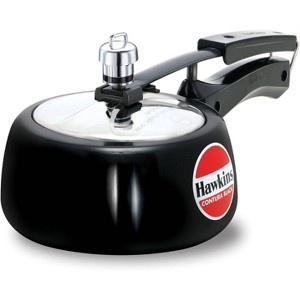 Hawkins 1.5L Contura Hard Anodised Pressure Cooker Black: Aluminum, Locking Lid, Cool Touch Handle, Hand Wash - 1 of 4