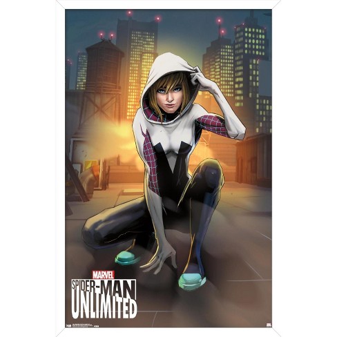 Trends International Marvel's Spider-Man 2 - Key Art Framed Wall Poster  Prints Black Framed Version 14.725 x 22.375