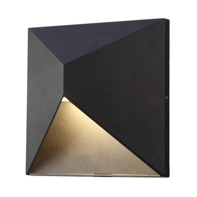 Elegant Lighting LED Outdoor Wall lamp L:W:8 H:8 9.5W 600LM 3000K black Finish Acrylic Lens