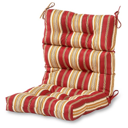 Roma Stripe Outdoor High Back Chair, Replacement Cushions For Porch Chairs