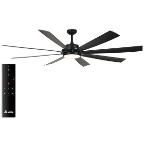Delta Breez Rio Vista 72" Ceiling Fan with LED, Remote, Indoor/Outdoor, Ideal for Large Room, Bedroom, Living Room, Modern Farmhouse Decor, Black - 1 of 4