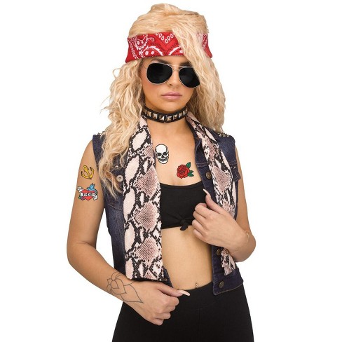 Fun World Decades Instant Costume Kit (80's Rocker) : Target