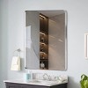 GlasFlength Decorative Wall Mirrors Rectangular Accent Mirror Wall Mirror Polished Mirror Decorative Mirror for Living Room, Silver, 20"*30"*30" - 2 of 4