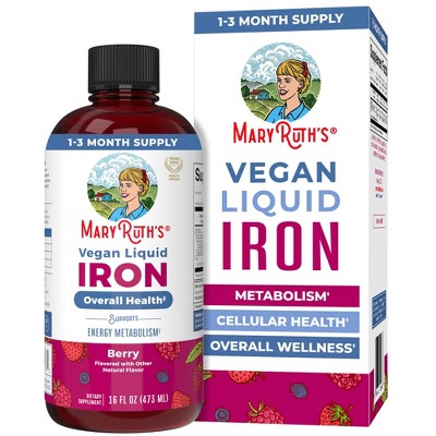 Vegan Liquid Iron, Berry, 16 fl oz