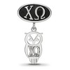 Black Bow Jewelry Sterling Silver Chi Omega Greek Life Bracelet Bead Charm - 3 of 4