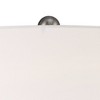 360 Lighting Emil 21 1/2" High Small Mid Century Modern Accent Table Lamp Light Gray Ceramic Single White Shade Living Room Bedroom Bedside Nightstand - 3 of 4