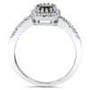Pompeii3 3/4ct Oval Blue Sapphire Halo Diamond Ring 14K White Gold - 3 of 4