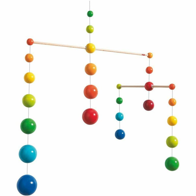HABA Nursery Room Wooden Mobile Rainbow Balls (Made in Germany), 1 of 5