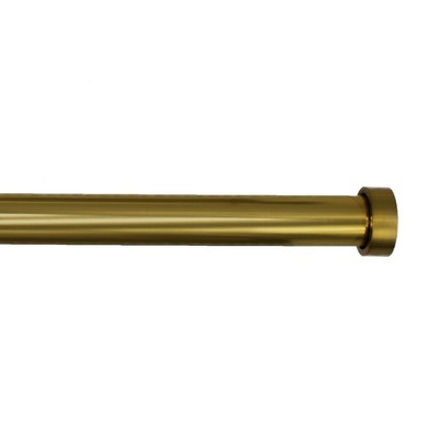 Linen Avenue End Cap Single and Double Window Curtain Rod Set