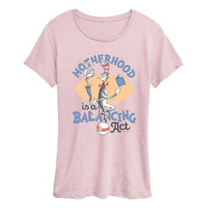 Women's - Dr. Seuss - Motherhood is a Balancing Act Short Sleeve Graphic T-Shirt - 1 of 4