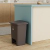 Step-On Trash Can with Lid, 8.25-Gallon, Easy Clean Wastebasket for Home/Kitchen/Bedroom/Office - 2 of 4