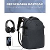 4 in 1 Luggage Set, 22" Trolley Backpack + 20L Daypack + 3-Piece Packing Cube Set + Fanny Pack-Grey - 3 of 4
