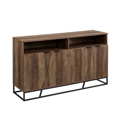 58" 4 Door Contemporary Storage Console Sideboard - Saracina Home