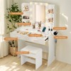 Vanity Desk with Lights,Makeup Vanity with Power Strip,Dressing Table Set with 2 Large Drawers - 4 of 4