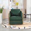 CAVINAS Accent Chair, Comfortable Accent Sofa Chair for Living Room, Corduroy Swivel Barrel Chair, 360 Degree Swivel Barrel Club Chair - 2 of 4