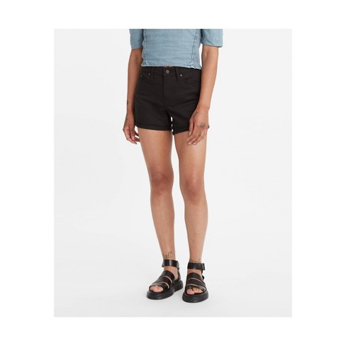 Levi's® Women's Mid-rise Midi Jean Shorts - Black u0026 Black 24 : Target