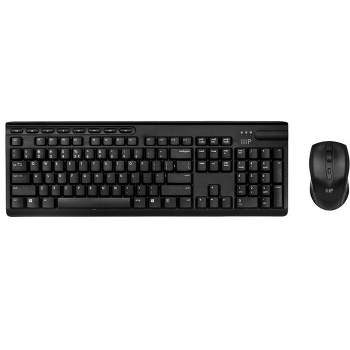 Monoprice Wireless Membrane Keyboard and Optical Mouse Combo, Full‑Size 104‑Key Keyboard, 2.4 GHz Wireless Receiver, for Both Home and Office Use
