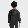 Toddler Boys' Halloween Dino Zip-Up Hoodie - Cat & Jack™ Black - 3 of 4