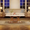 Hommoo Rectangle Coffee Table, 47.24" Center Table Faux Marble - 4 of 4