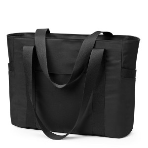 Generic Large Tote Bag, Zipper Shoulder Bag for Women Trolley Sleeve Laptop Travel Work - 1 of 4