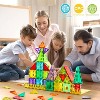 132-Piece Magnetic Tiles Building Set with 2 Cars, STEM Educational Construction Toy for Kids Ages 3-9 - 4 of 4
