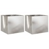 vidaXL 2pcs Anthracite Cold-rolled Steel Planters - Rectangular Garden/Outdoor/Balcony Boxes 16.5"x15.7"x15.4", Sturdy & Easy to Assemble - 2 of 4