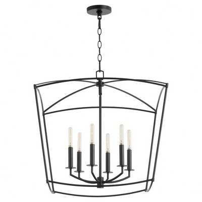 Quorum Lighting Mantle 6 - Light Pendant in  Matte Black