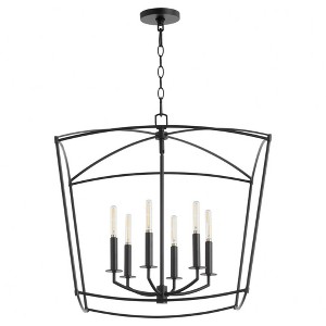 Quorum Lighting Mantle 6 - Light Pendant in  Matte Black - 1 of 1
