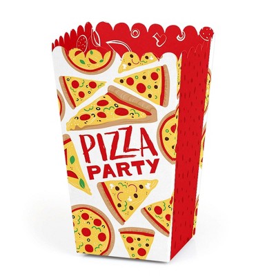 Big Dot of Happiness Pizza Party Time - Baby Shower or Birthday Party Favor Popcorn Treat Boxes - Set of 12