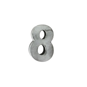 Slickblue Zinc House Numbers, Individual 0-9, Wall Numbers, Modern, Silver, 2.5"x2" Each - 1 of 3