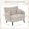 Zeus & Ruta Modern Deep-Seat Sofa with Ultra-Comfortable Armrests, Pillows & Storage Pockets - 3 of 4